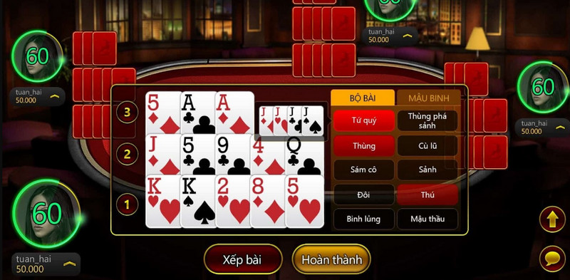 Nên tập trung vào các ván đánh bài binh xập xám của i9BET